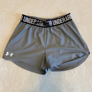 Under Armour Girls Shorts Size Youth Medium, Gray.
